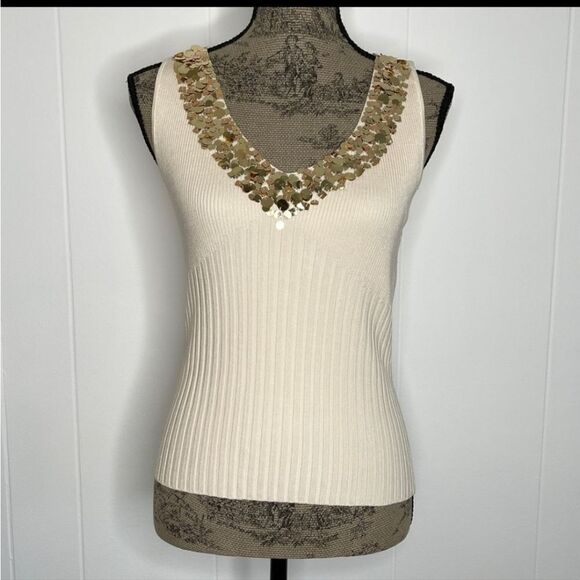 NWT White House Black Market Sequined sweater. - Picture 1 of 10